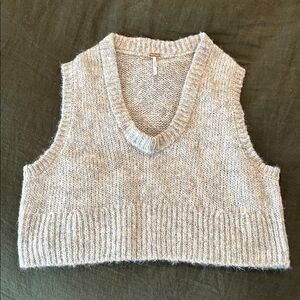 Free People Heather Gray Alpaca Fuzzy Knit Sweater